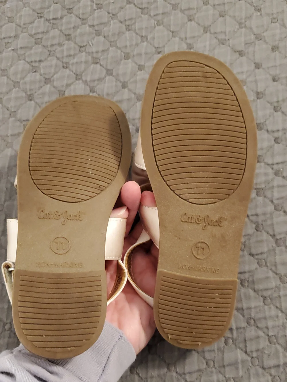 Cat & Jack Rose Satin Sandals Size 11